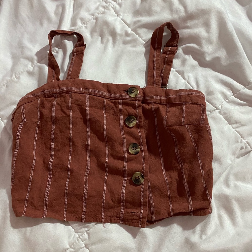 Button Up Crop Tank